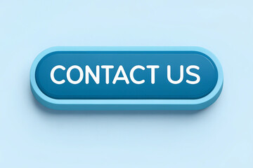 Blue rounded button with contact us text on light blue background