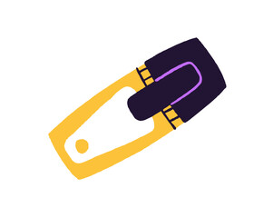 Icon of yellow highlighter. Vivid marker, felt tip pen. School stationery for art, craft and creativity. Drawing tool, office supply for painting. Flat isolated vector illustration on white background