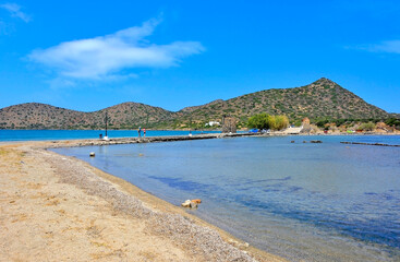 Summer landscape in Elounda, Crete, Greece