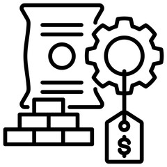 Raw Materials Line Icon