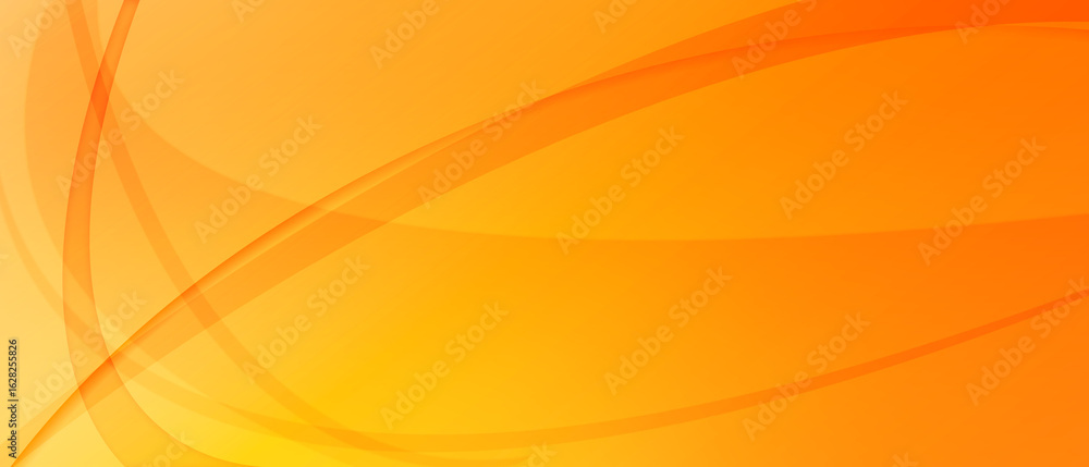 Wall mural abstract yellow and orange wave background. dynamic shape composition with soft gradients