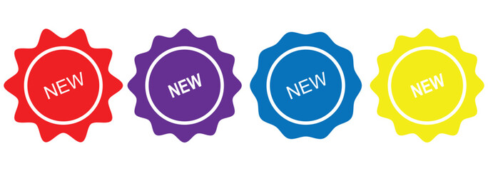 Red New Collection and  Labels for Promotions. new arrival icon isolated. Set of new arrival tag icon set Stickers for  shop product tags, new labels or sale badges and banners sticker 