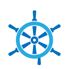 Fototapeta premium ship's steering wheel icon