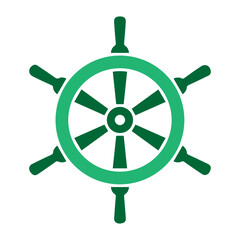 Obraz premium ship's steering wheel icon