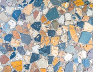 Fototapeta premium terrazza floor texture with colorful stone chips
