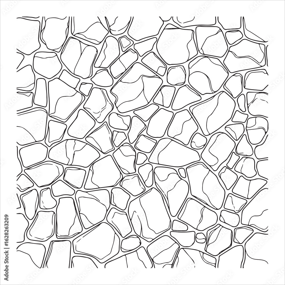 Poster abstract geometric pattern of irregular shapes and lines