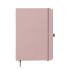 Pink notebook with elastic closure
