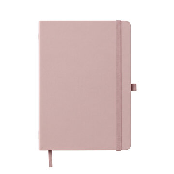 Pink notebook with elastic closure