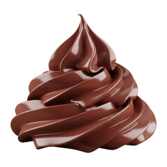Swirl of chocolate cream or frosting