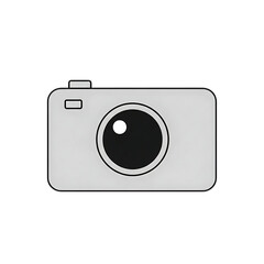Simple illustration of a vintage camera isolated on transparent background