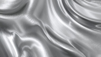 Fototapeta premium Abstract Silver Fabric with Woven Texture and Shiny Folds image photo