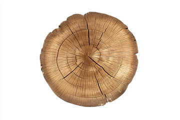 a wooden stump with a white background