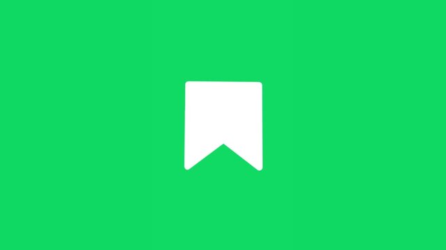 The bookmark animation in the green screen.