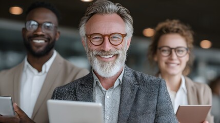 Diverse Business Team Smiling Confidently