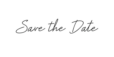 Save the Date – Simple Elegant Handwritten Script Font Logo Vector, save the date vector ideas, calligraphy wedding invitation card font logo
