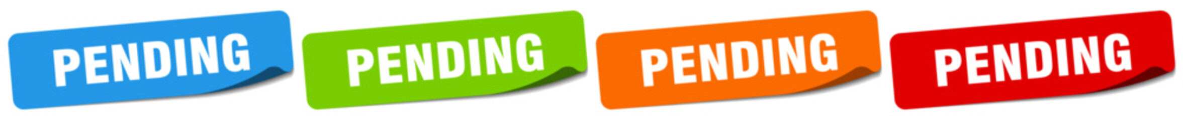 pending sticker. pending sticker set on white background