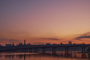beautiful evening in Kyiv Ukraine