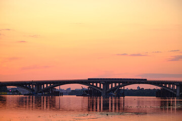 beautiful evening in Kyiv Ukraine