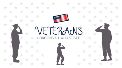 Fototapeta premium professional high quality Veterans Honoring All Who Served