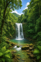 Fototapeta premium Nature attraction and tourism create beautiful landscape travel destination with peaceful environment