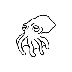 simple cartoon style octopus drawing