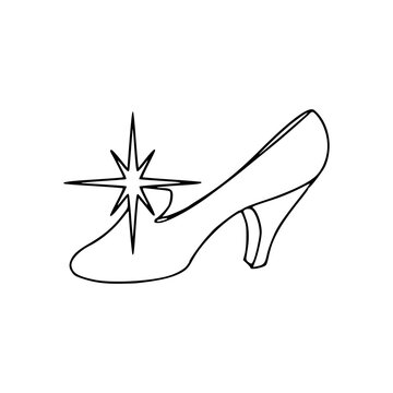 princess high heel with glowing effect