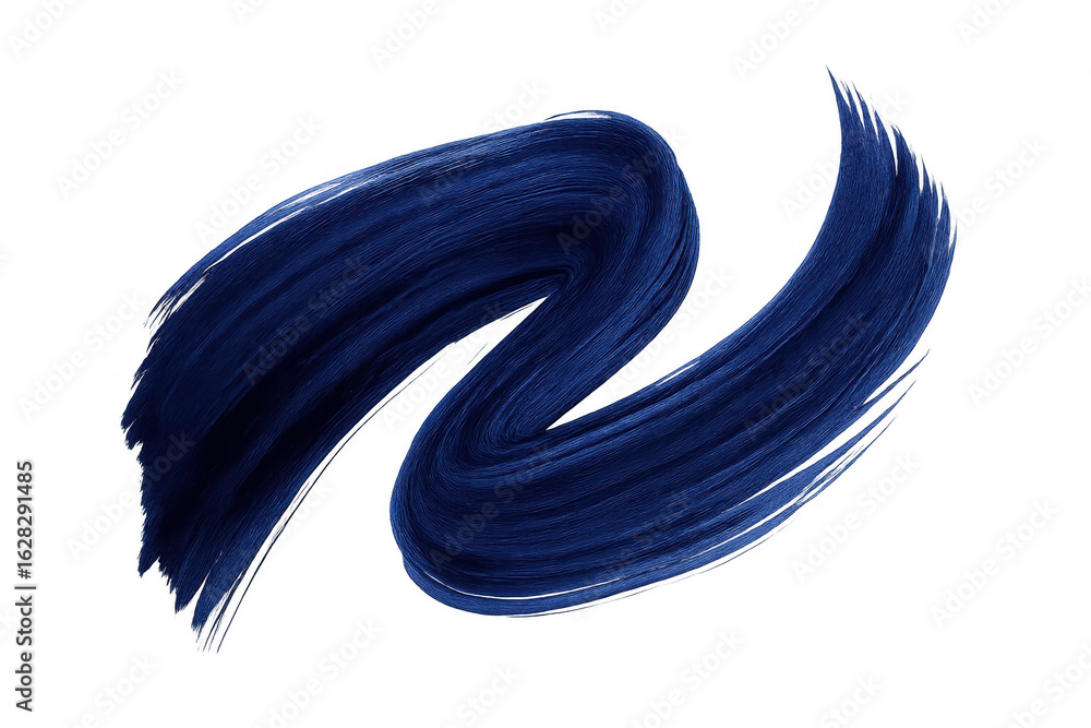 Aufkleber wavy, swirling blue brush stroke creating an abstract design element, perfect for adding a touch of 