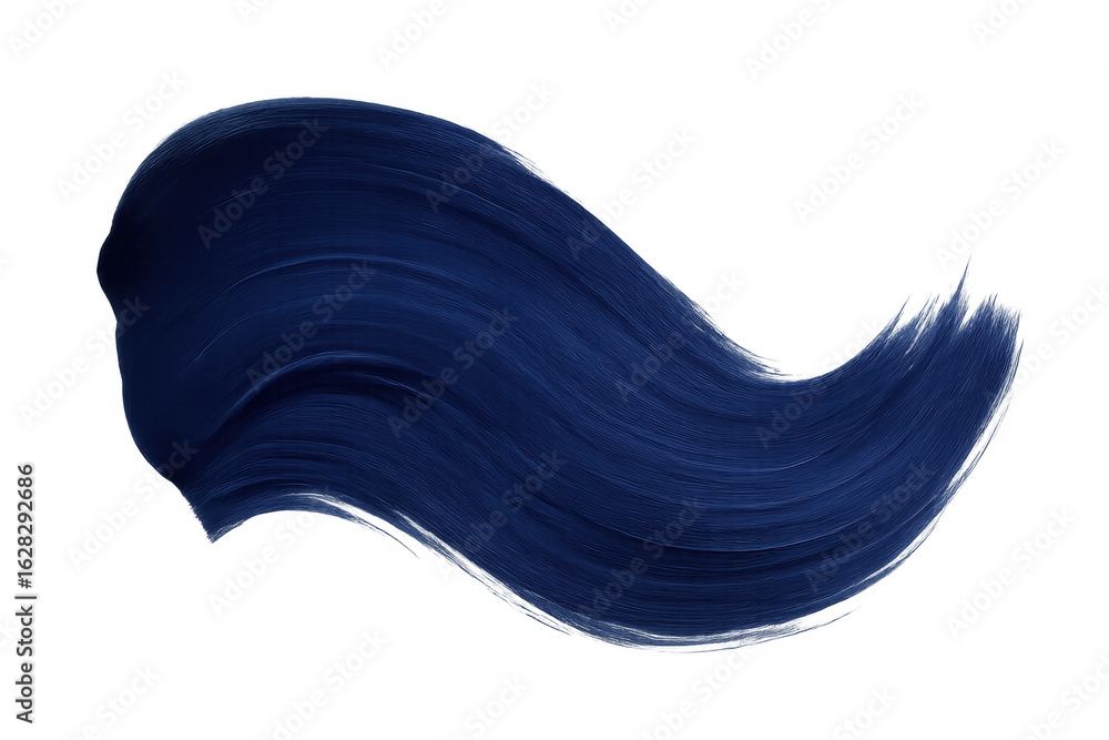 Poster blue paint sweeping dynamically across transparent surface, creating energetic wave motion with flui