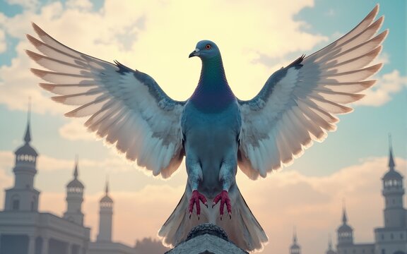 International day of peace or world peace day, symbol of peace - pigeon. High quality
