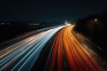 Night highway, light trails (1)