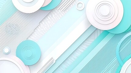 Flat lay of modern design with layered pastel circles and sharp linear elements, muted color scheme and diffused lighting producing gentle shadows and balanced composition