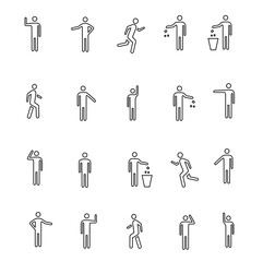 person movement gesture icon