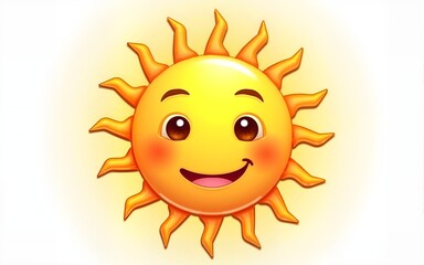 Happy Face Sun Icon. High quality