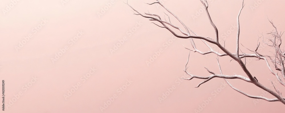 Poster a pale tree branch displays its delicate structure against the background