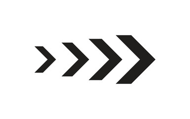 Bold black arrow pointing right, vector icon ideal for direction, movement, process flow, navigation, web or UI elements in simple modern design