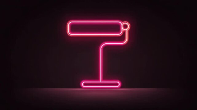 Neon paint roller icon
