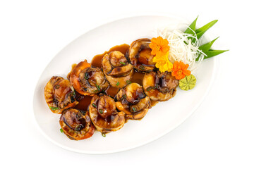 Japanese grilled Scallops with teriyaki sauce