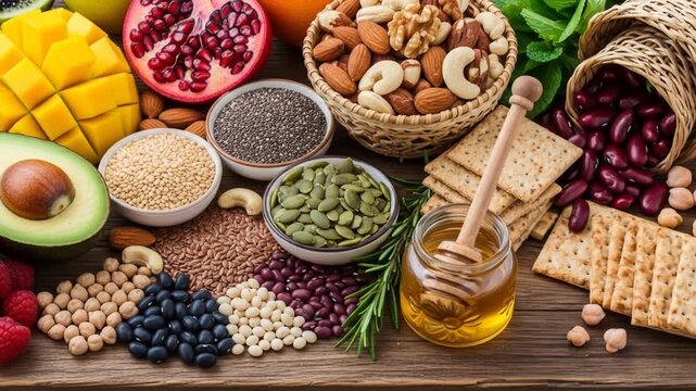 Healthy Foods High in Soluble Fiber on Table