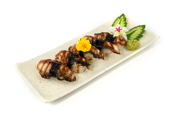 Unagi Sushi with Sauce Japanese food