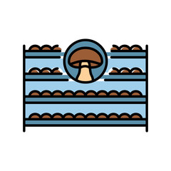 Dutch system mushroom color line icon for digital and print projects.