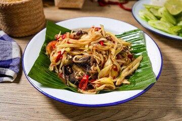 Papaya salad, Som Tam , som tum, thai food, isan food,Thai isan kitchen ,