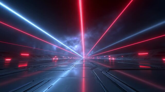 Sci-Fi Future Space Tunnel Extends Infinitely