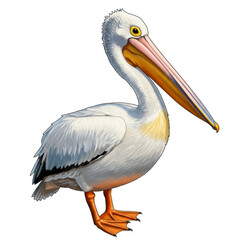 vector cute pelican cartoon style