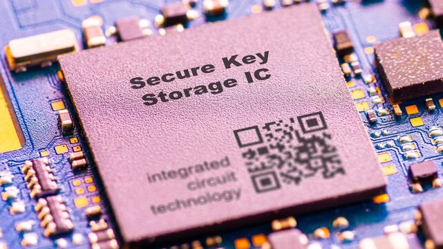 Secure Key Storage IC Stores cryptographic keys in a tamper-proof environment.
