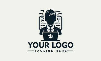 Futuristic Black Vector of Programmer with Circuit Elements and Keyboard