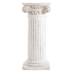 Obraz premium Elegant white corinthian column architectural element isolated on transparent background