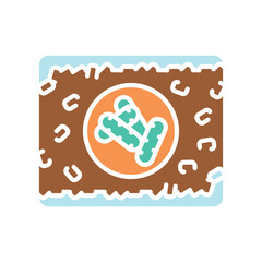 fungal contamination color flat icon for digital and print projects.