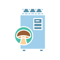 mushroom Sterilization color flat icon for digital and print projects.