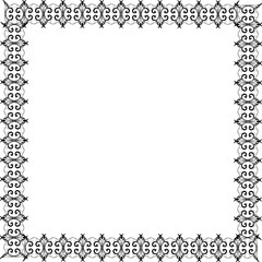 Vintage Ornamental Frame – Elegant Black Border, PNG, 300 DPI 
