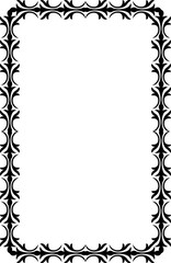 Vintage Ornamental Frame – Elegant Black Border, PNG, 300 DPI 